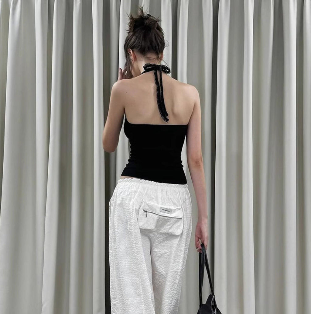 Linnea Sırt Dekolteli Crop Bluz