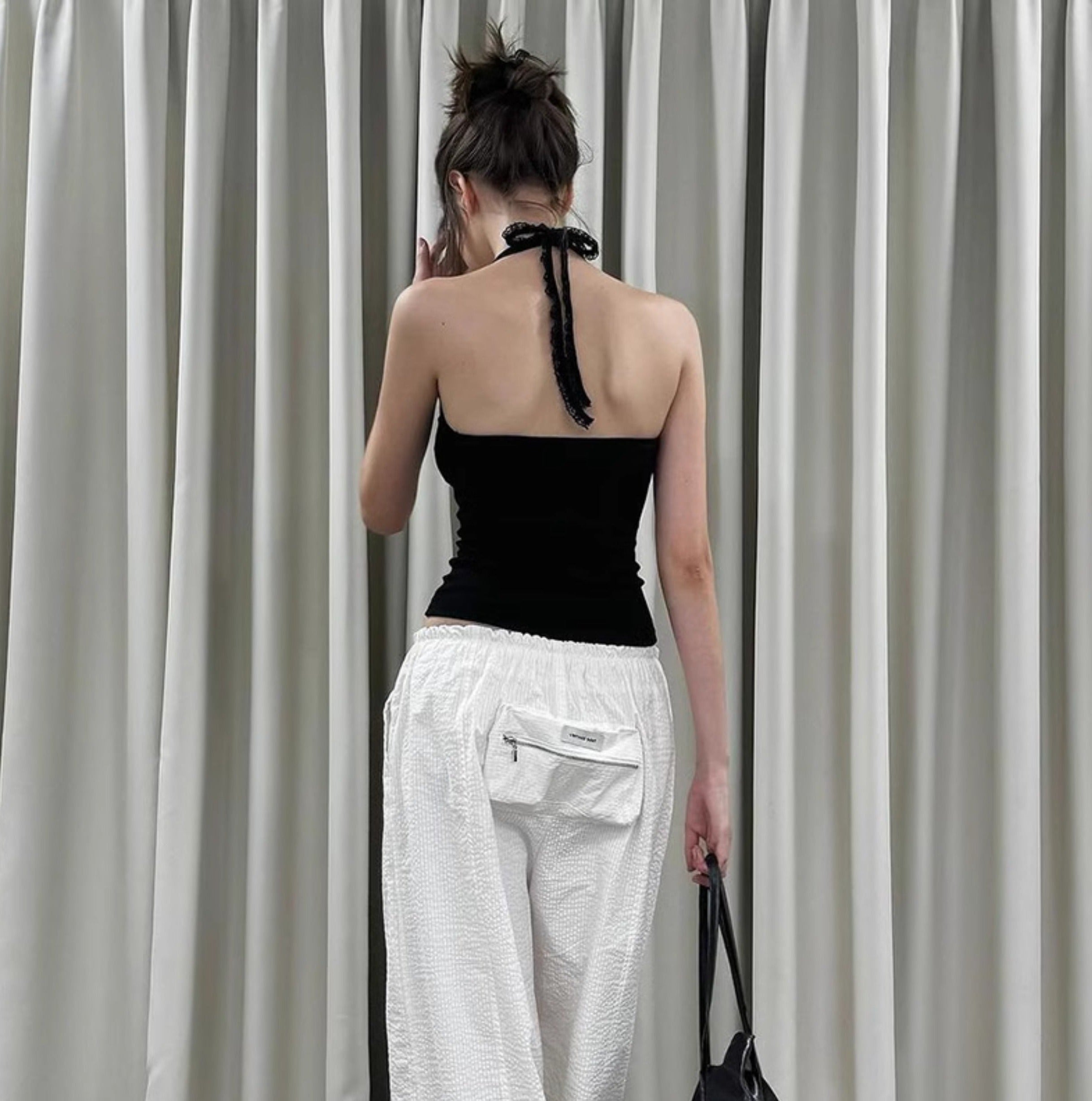 Linnea Sırt Dekolteli Crop Bluz