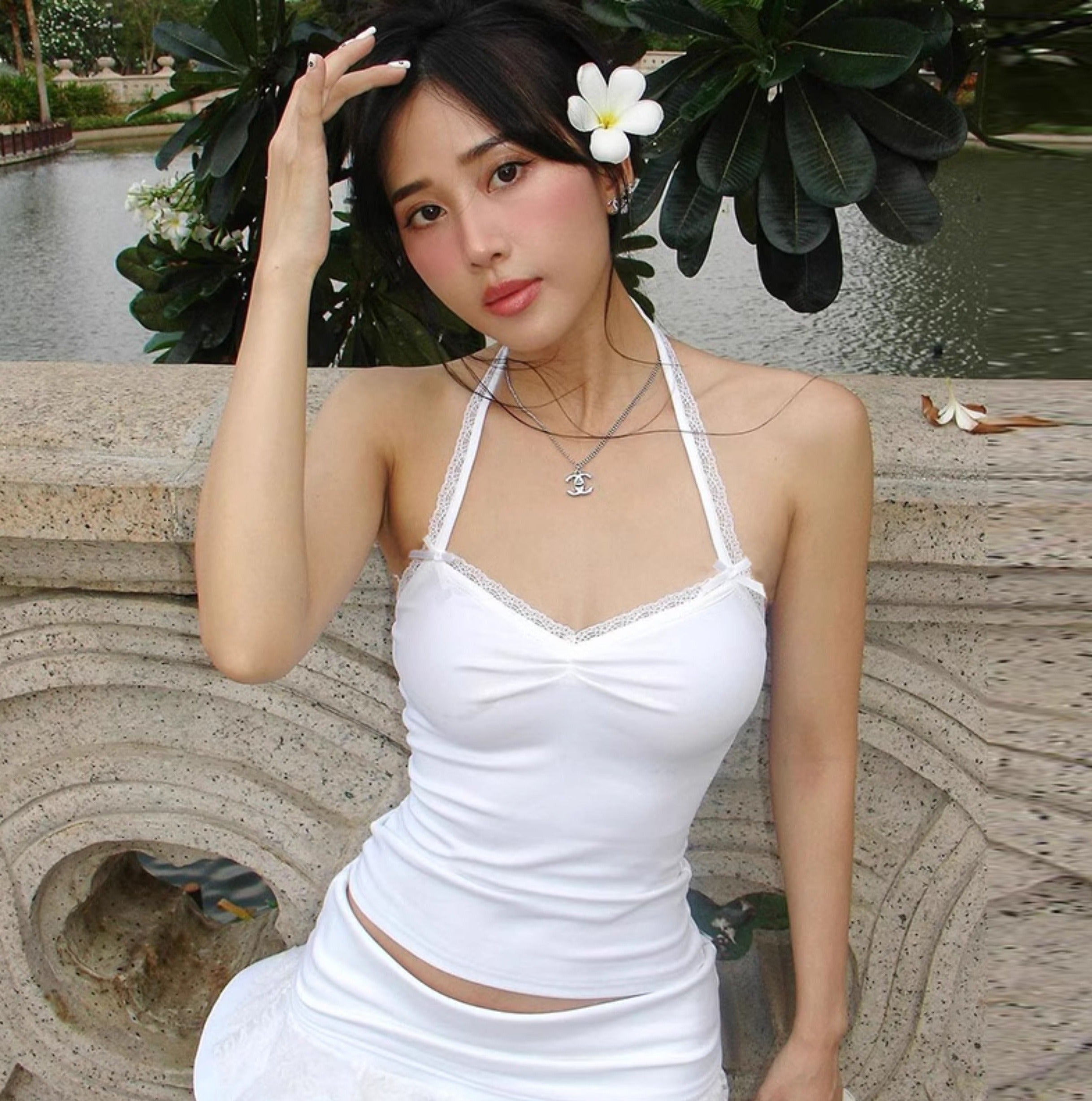 Linnea Sırt Dekolteli Crop Bluz