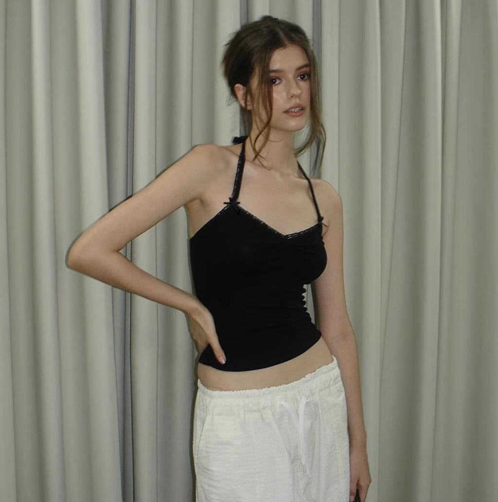 Linnea Sırt Dekolteli Crop Bluz