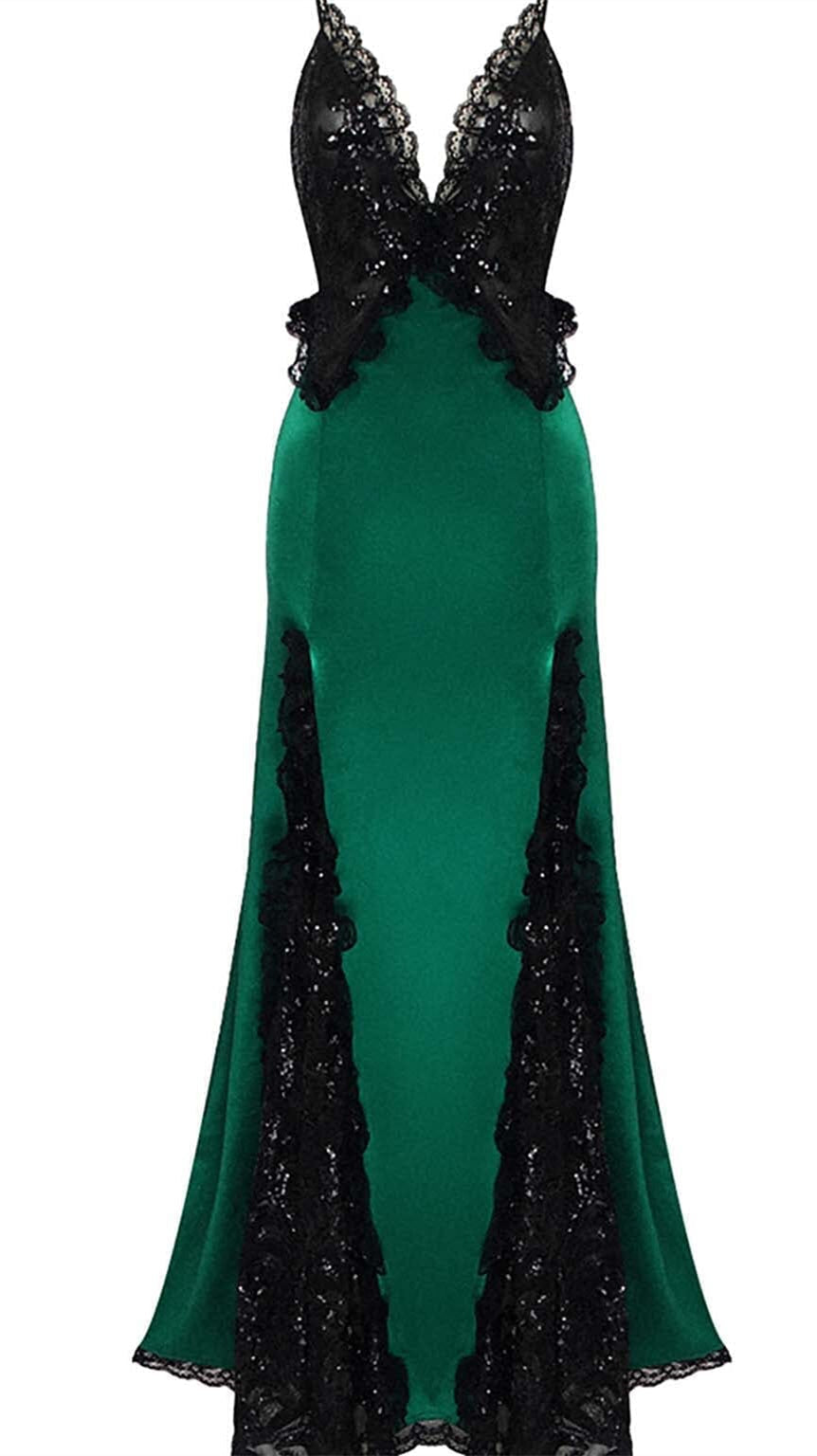 Susanna V Yaka Payet İşlemeli Maxi Elbise