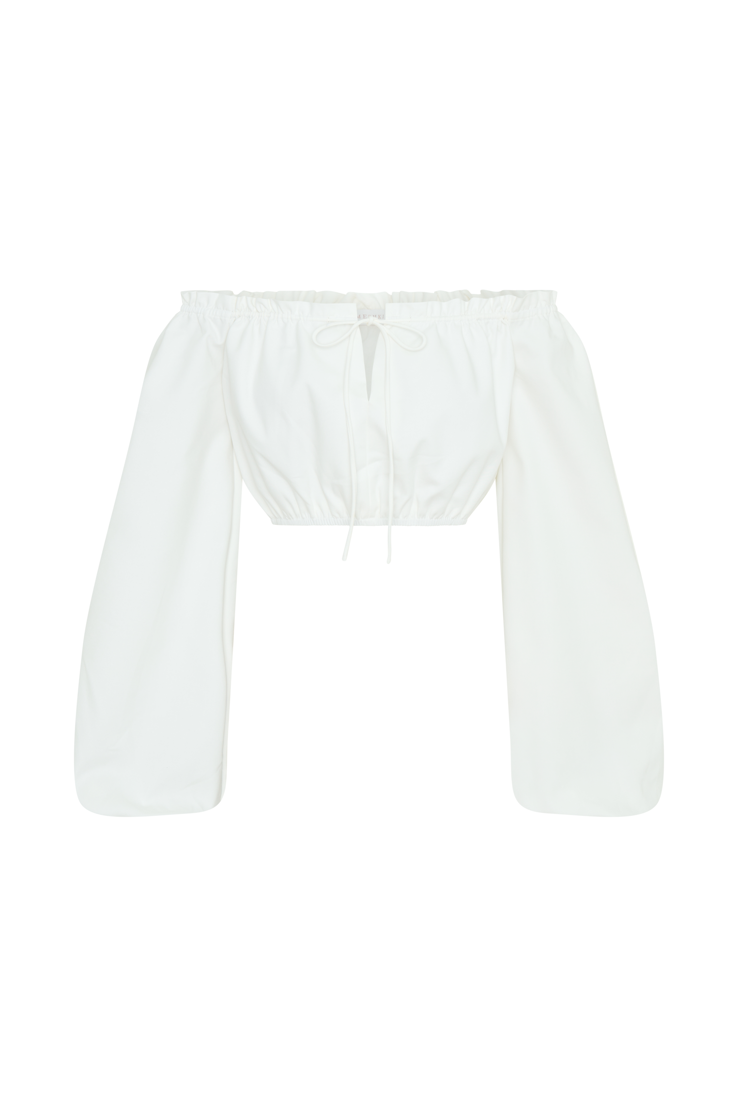 Salome Kayık Yaka Crop Bluz