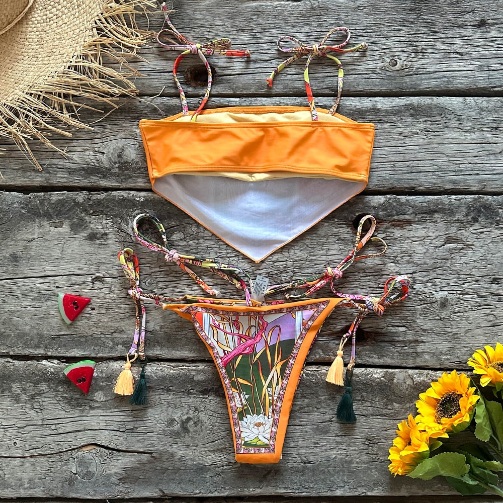 Lexa Desenli Üçgen Bikini Takımı