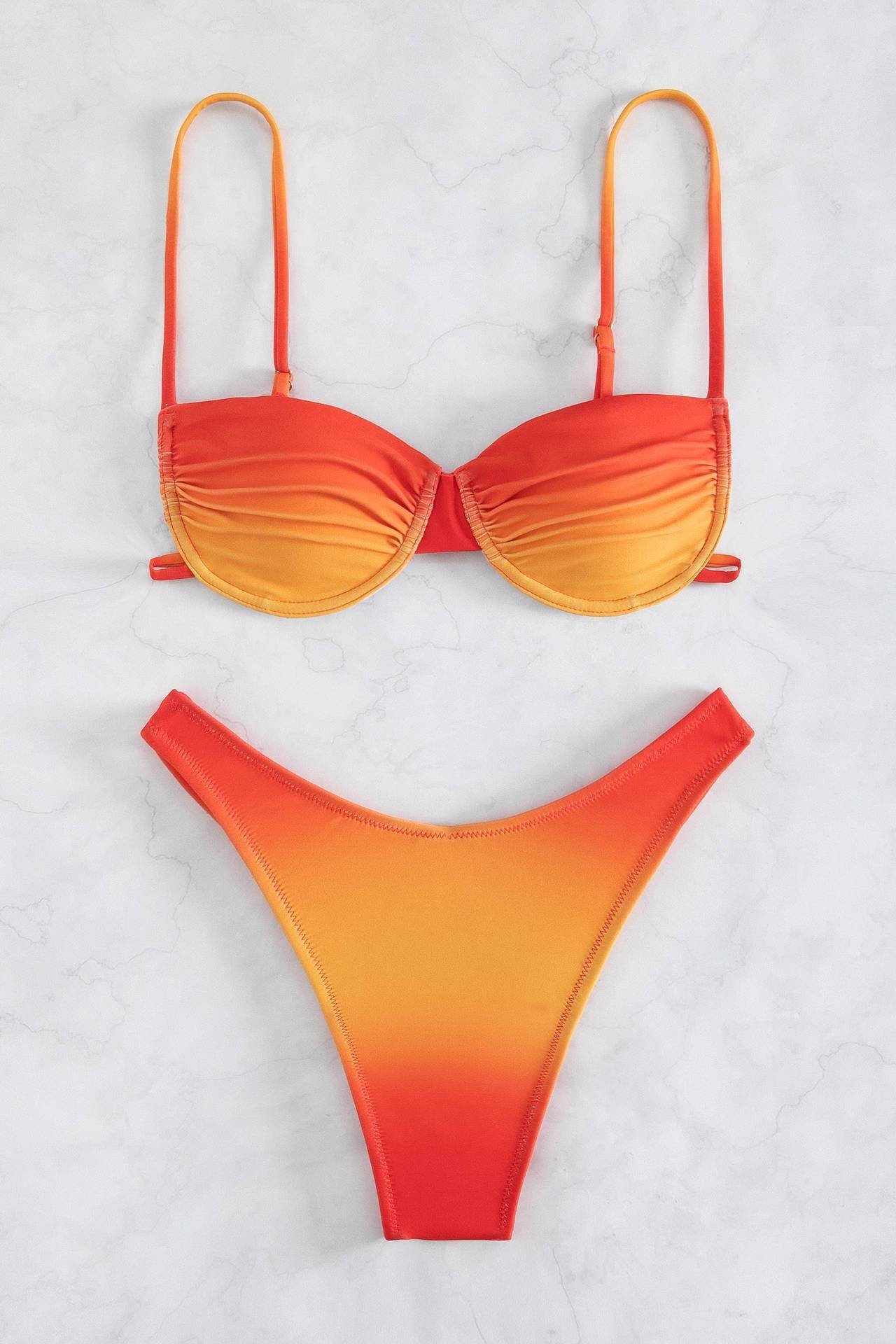 Brook Baskılı Degrade Bikini