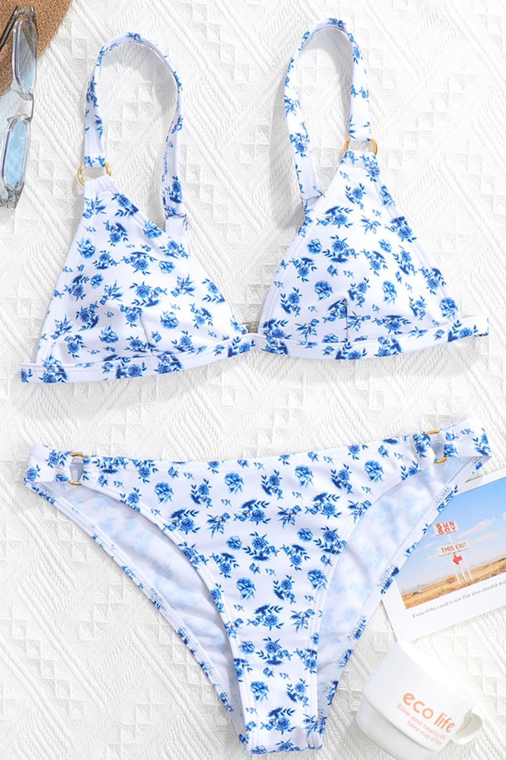 Charlene Baskılı Yüzüklü Bikini