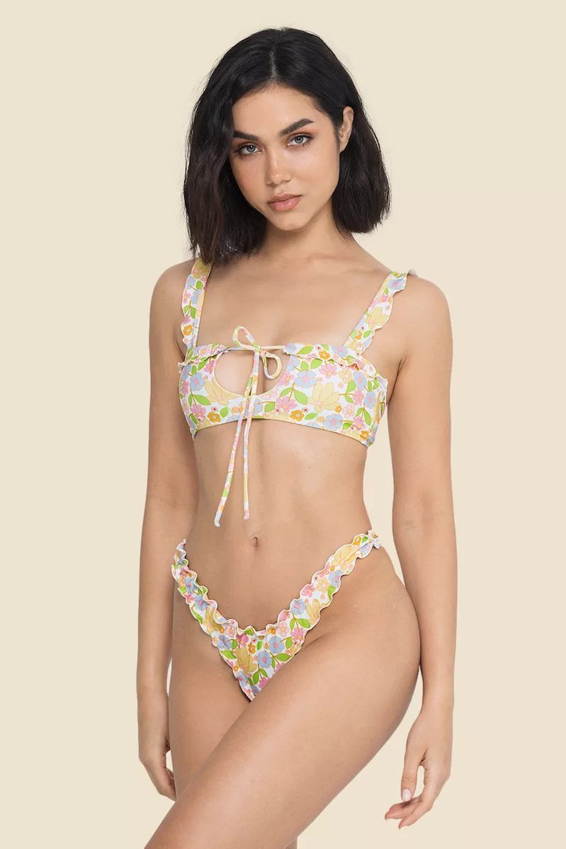 Deb Baskılı Bağcıklı Bikini