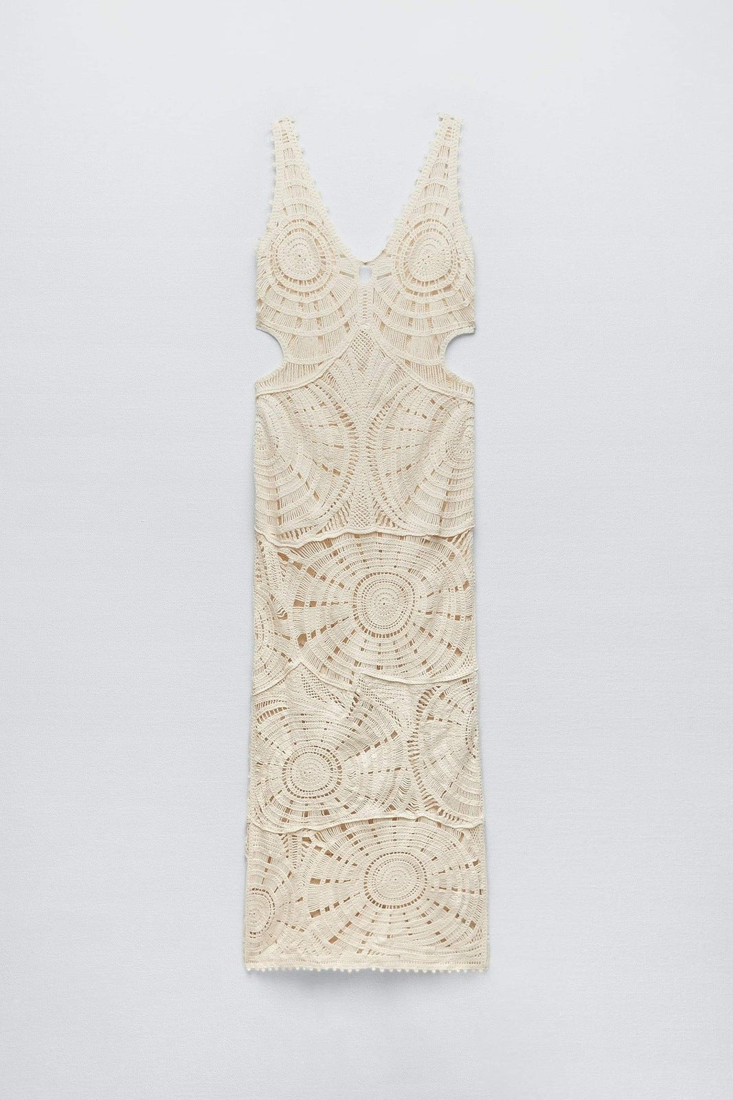 Ethel Cut-Out Tığ İşi Maxi Elbise