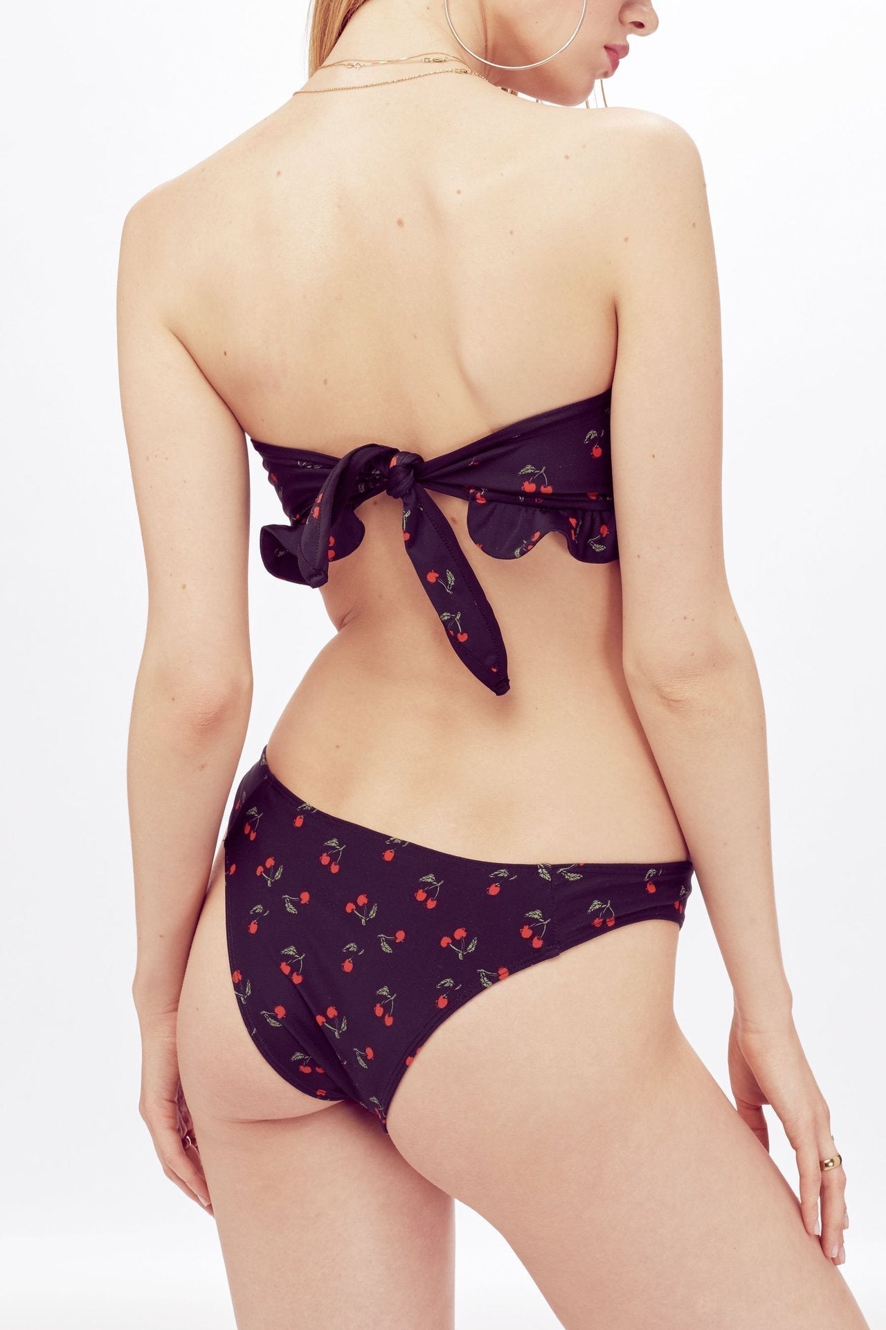 Gail Baskılı Kiraz Papyonlu Bikini