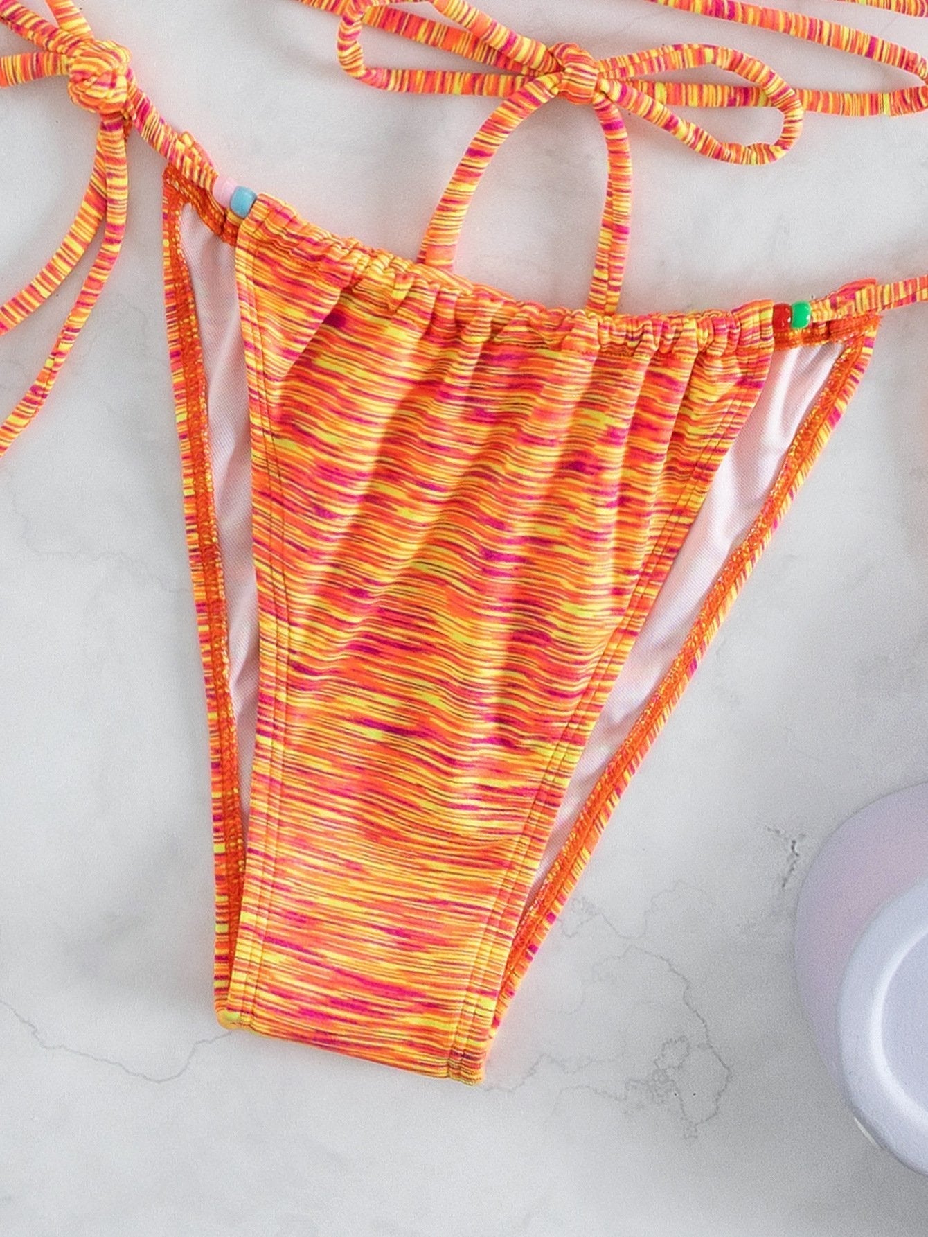 Yeşim Baskılı Boncuklu Bikini