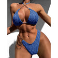 Jessie Plisse Metal Zincirli Bikini