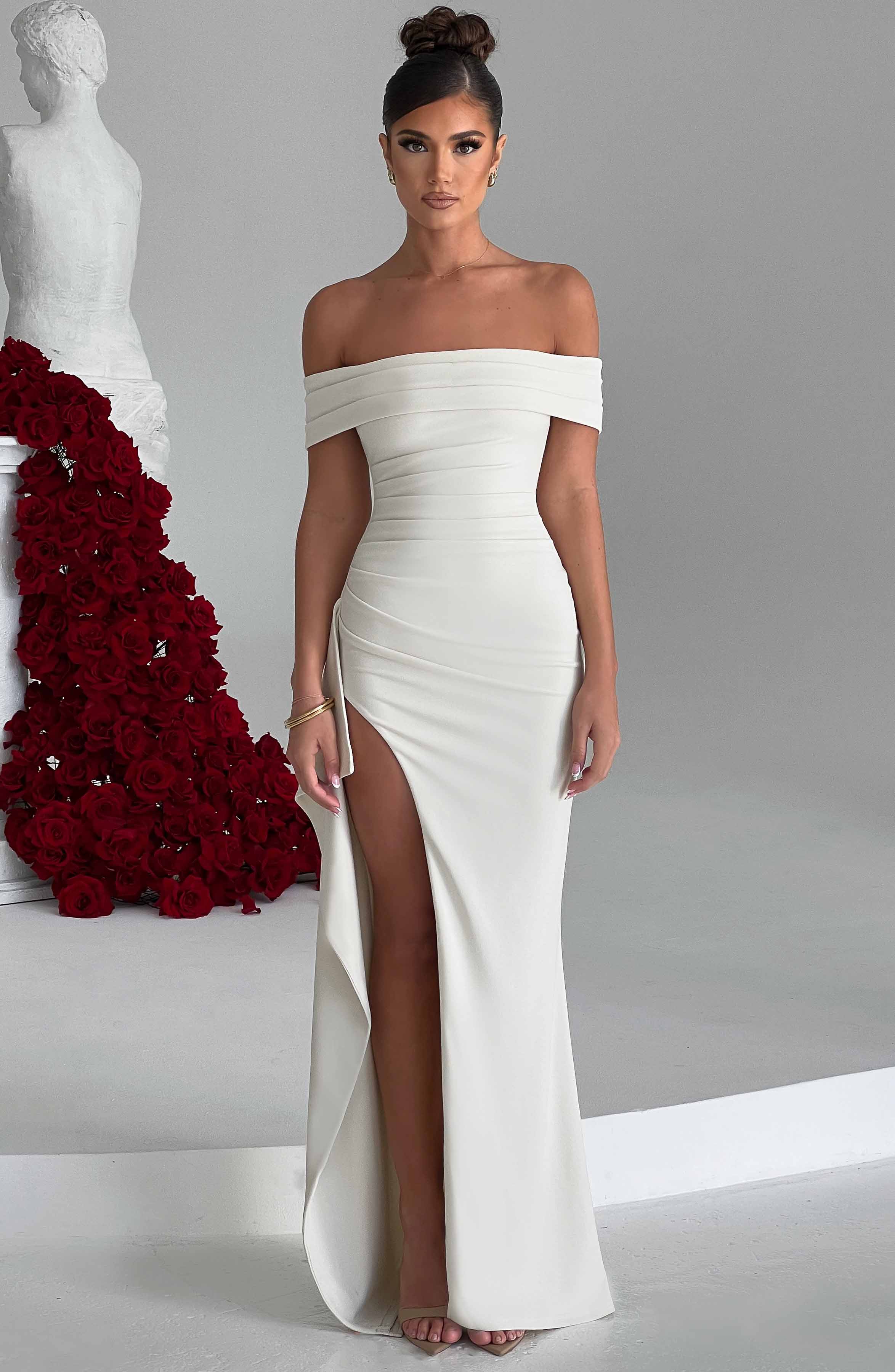 Joyce Maxi Elbise - Fildişi
