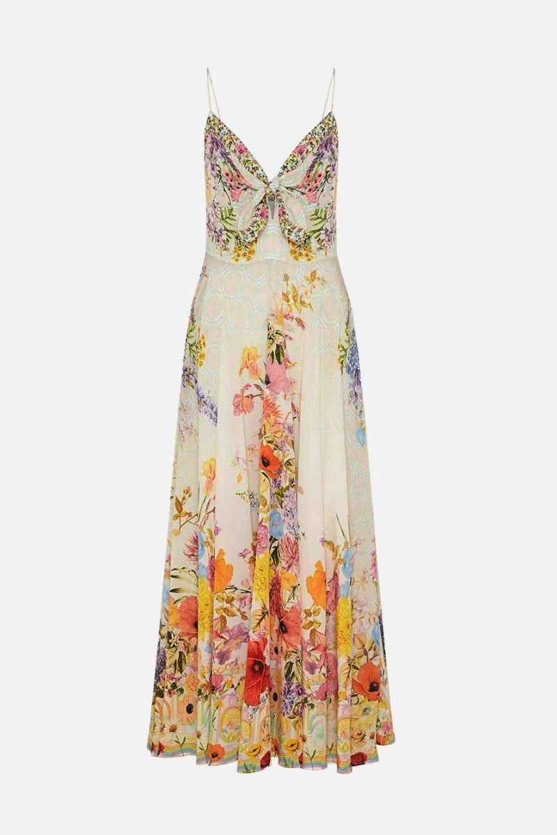 Melody Çiçek Baskılı Midi Slip Elbise