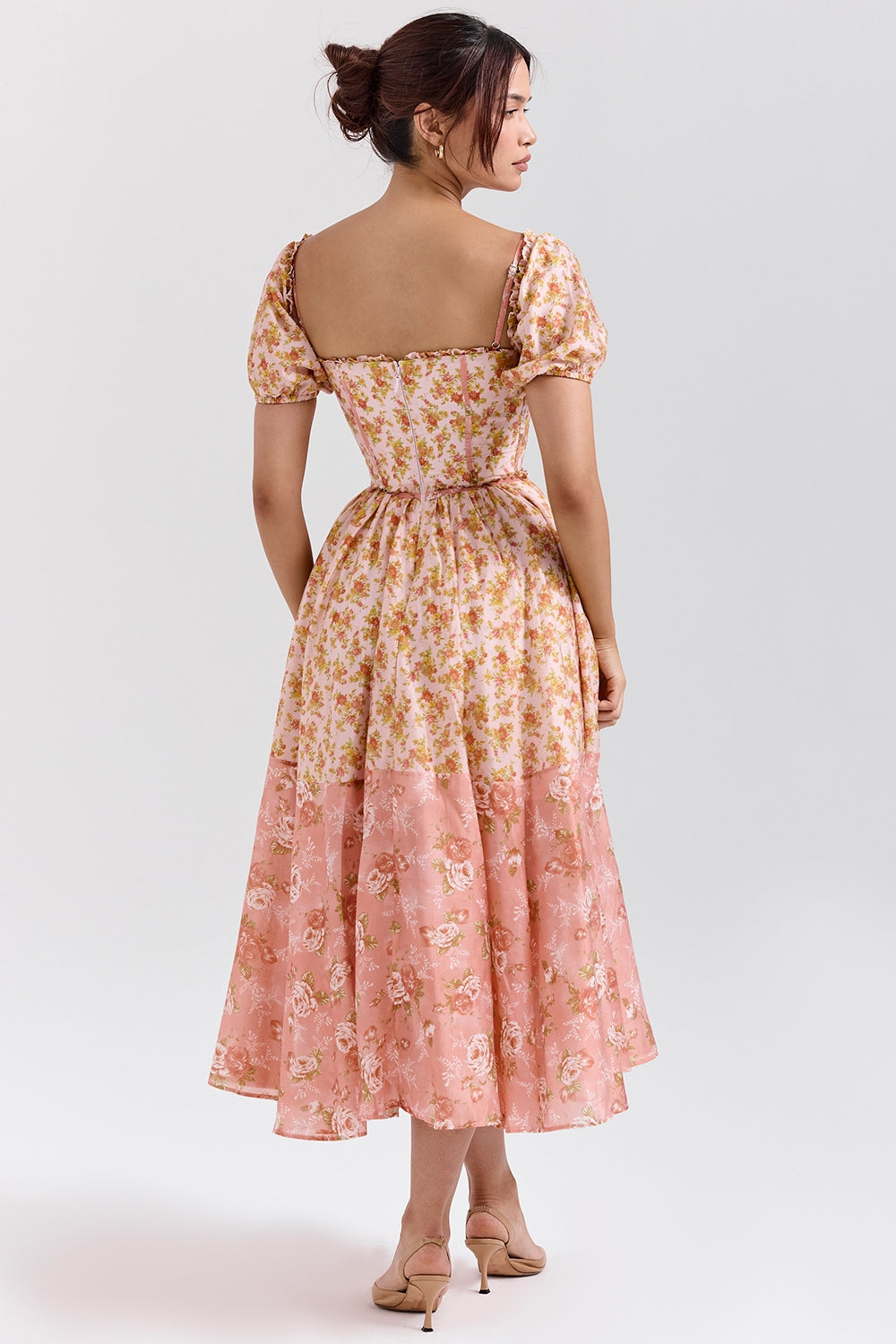 Floral Romance Midi Elbise
