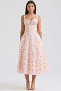Roselyne Pastoral Midi Elbise